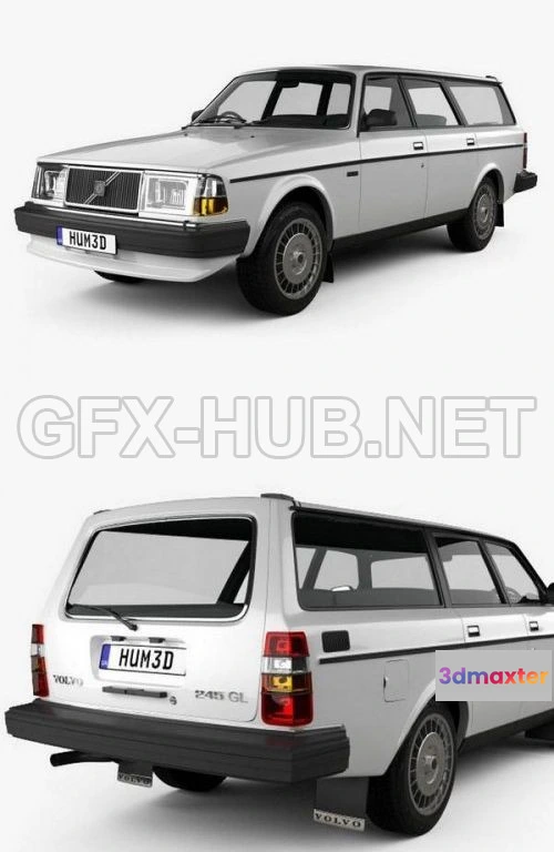 1209404 - CAR - Volvo 245 1984  3D Model