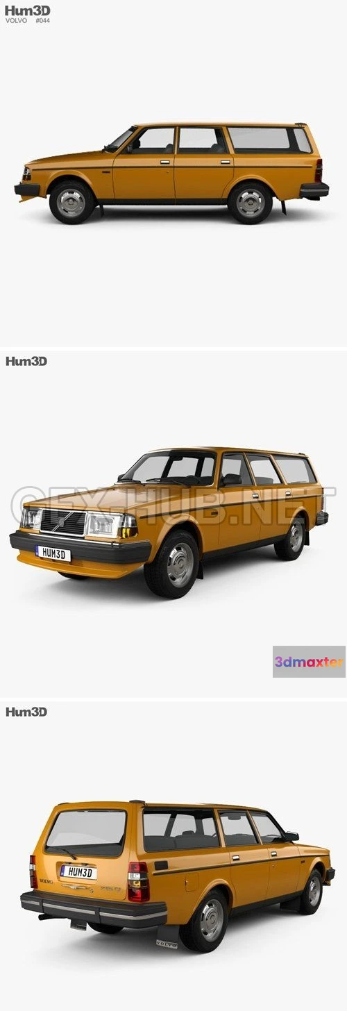 1209406 - CAR - Volvo 245 wagon 1979  3D Model