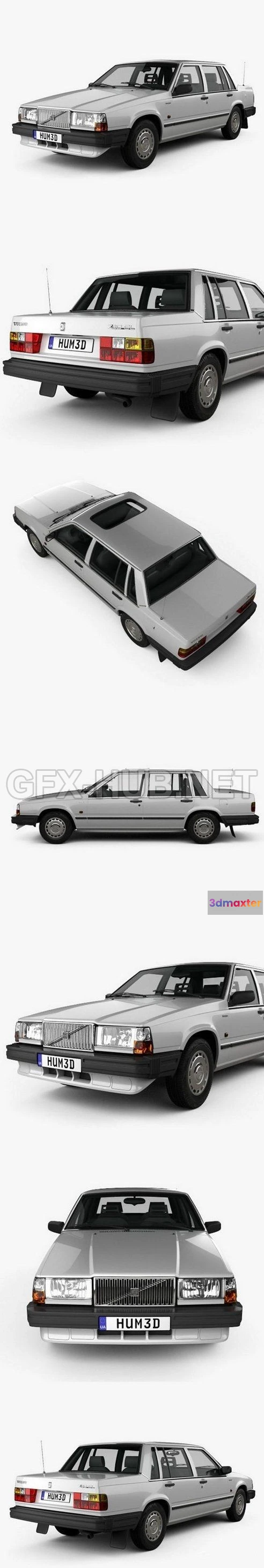 1209410 - CAR - Volvo 744 sedan 1985  3D Model