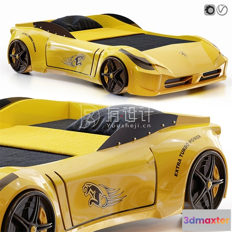 1244834 - Racing Ferrari Car Bed for kids - 3541