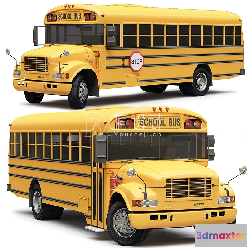 1244862 - School Bus Blue Bird - 3555