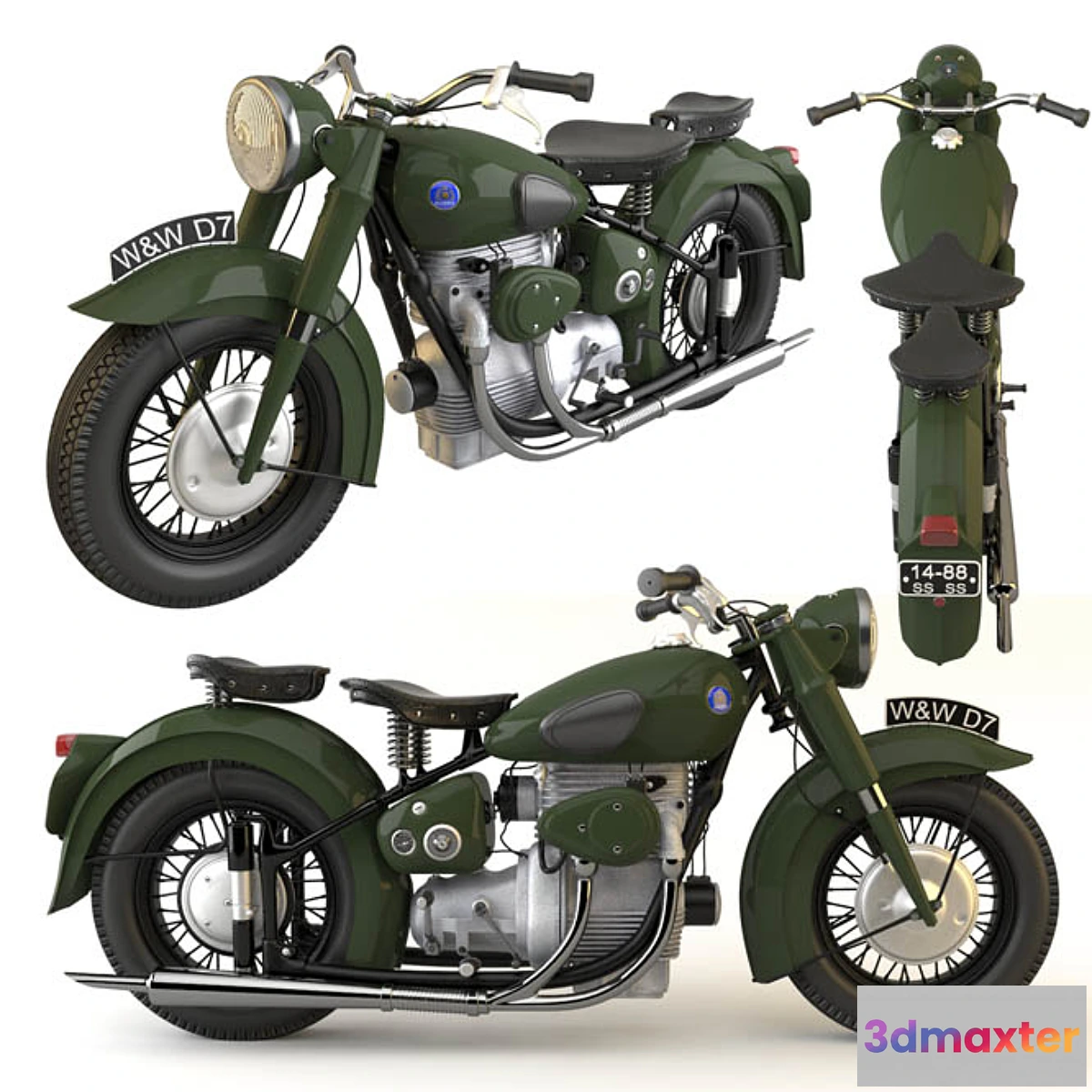 1283194 - Motorcycle SunBeam - No.2 3D Max