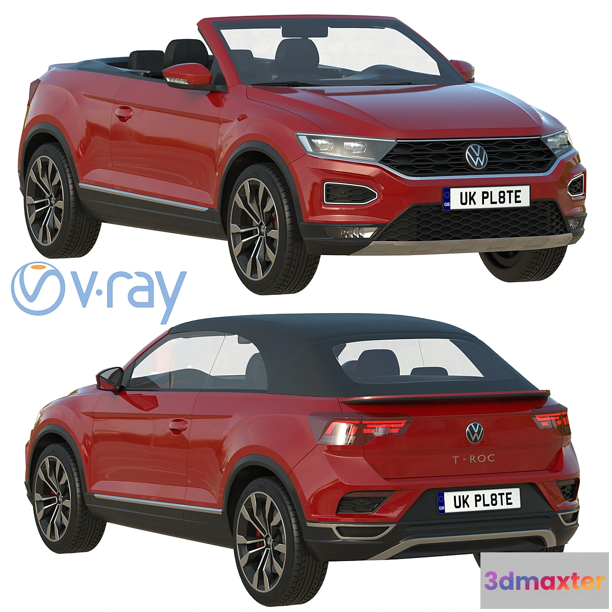 1295133 - Volkswagen T-Roc Cabriolet 3D Max