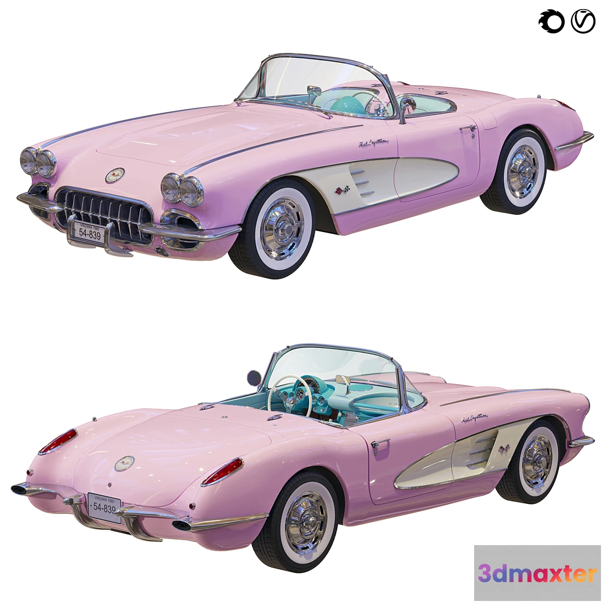 1315559 - Chevrolet Corvette Coupe 1960 - No.2 3D Max