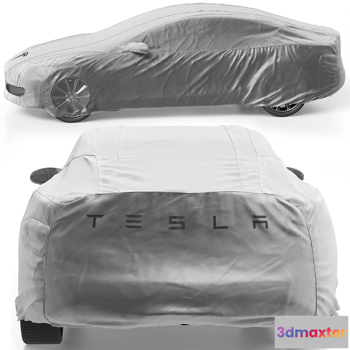 1316213 - Cover for Tesla Model S electric vehicles in gray 3D Max