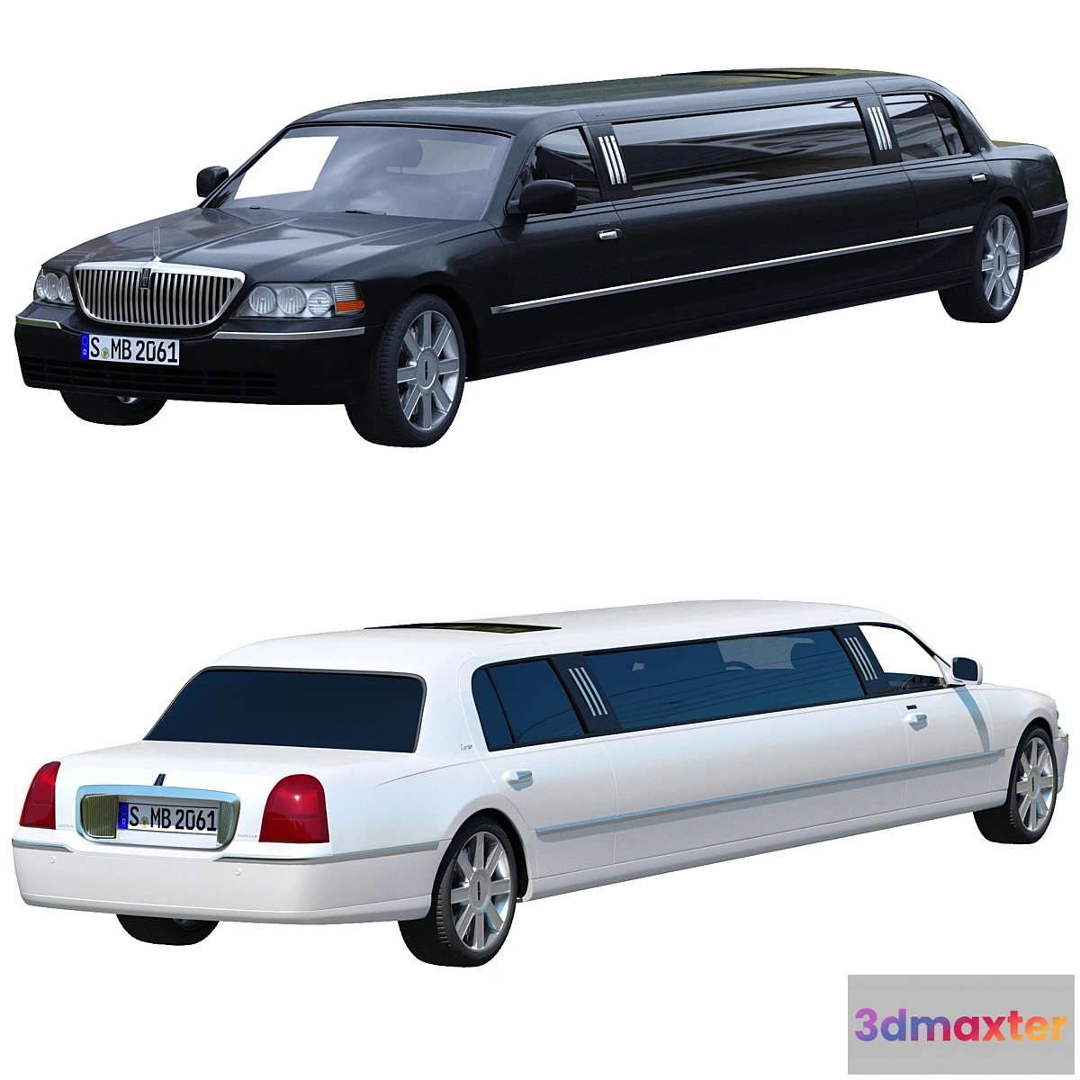 1327766 - Lincoln Town Car limousine 3D Max