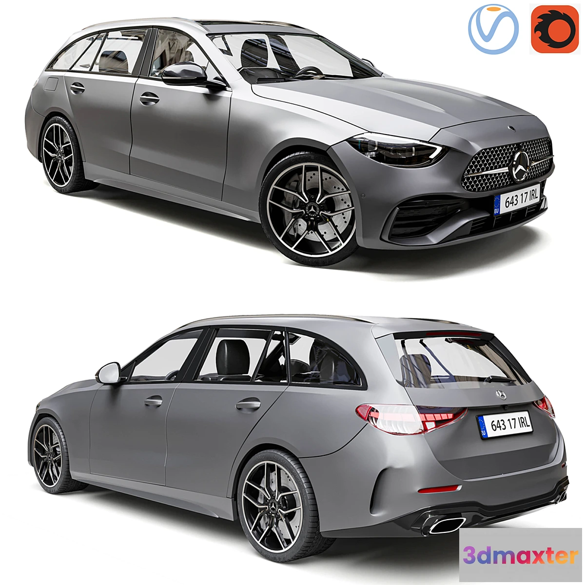 1331137 - Mercedes-Benz C-Class state 2022 3D Max