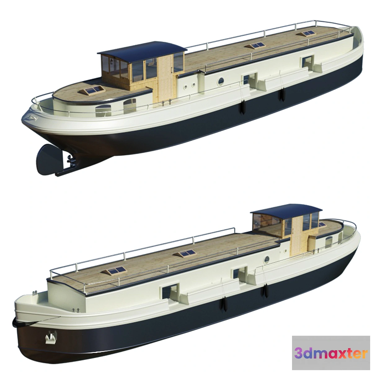 1402954 - Houseboat barge 3D Max