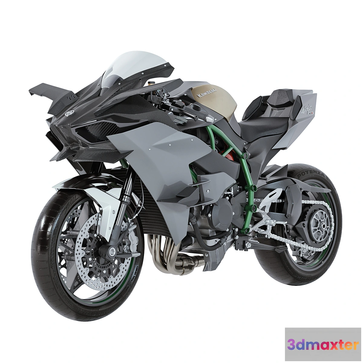1403154 - Kawasaki Ninja H2R 2023 3D Max