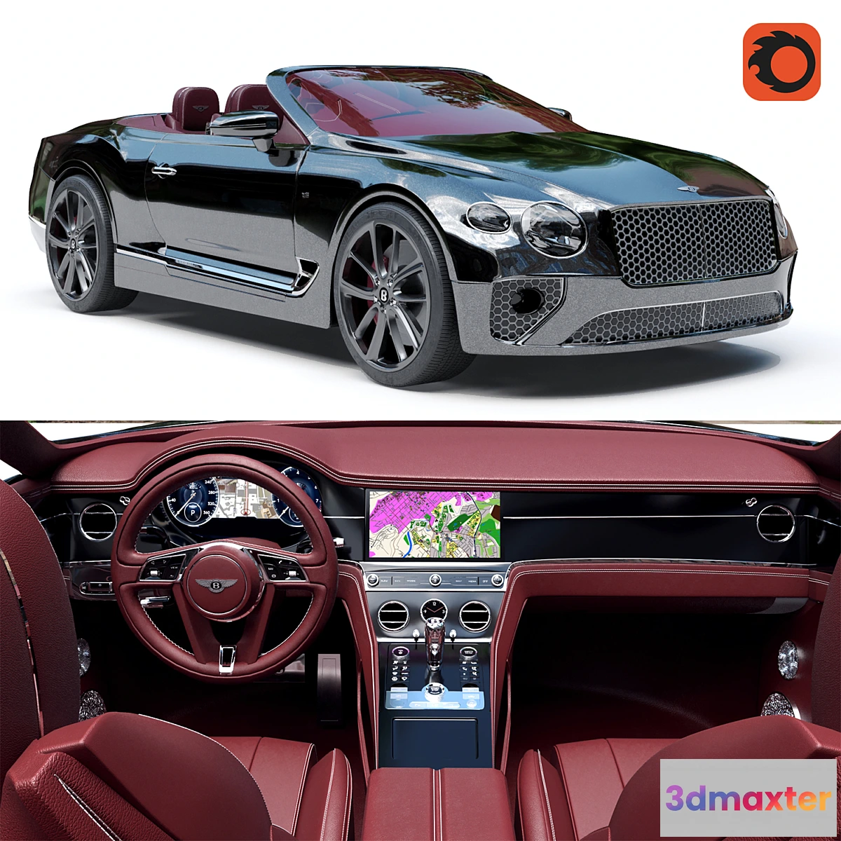 1412034 - Bentley Continental Gt V8 Convertible 3D Max
