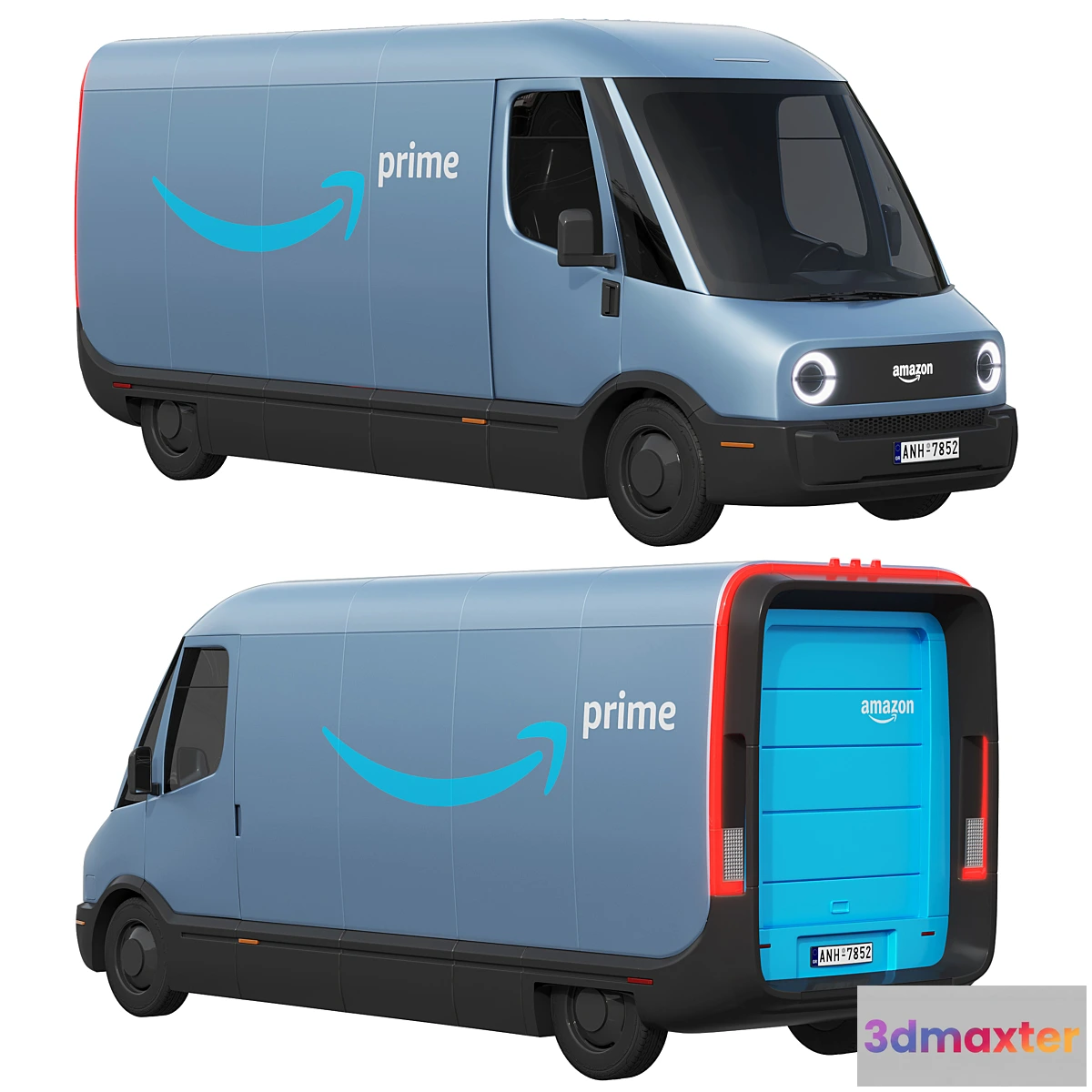 1418366 - Rivian Amazon delivery van 3D Max