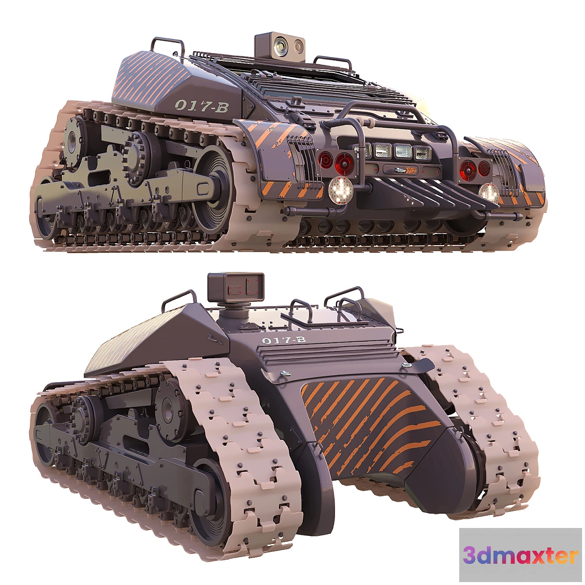 1442896 - Tractor on caterpillars 3D Max