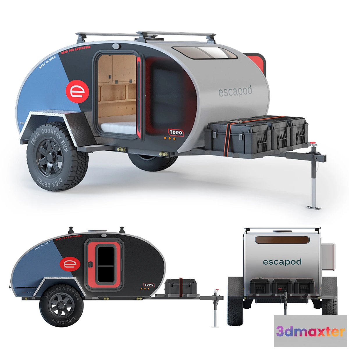 1444468 - Off Road Teardrop Trailers ESCAPOD 3D Max