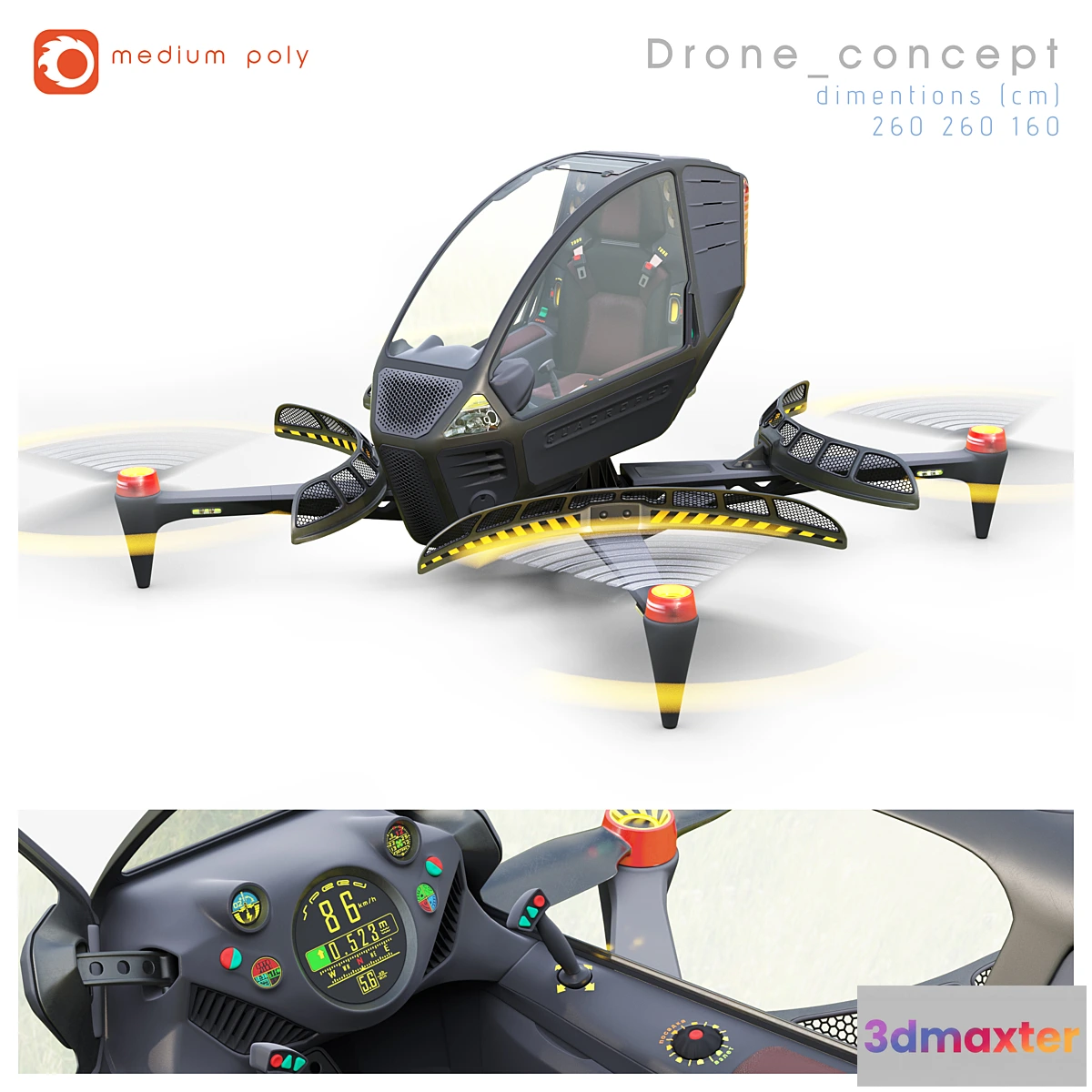1447402 - Drone concept 3D Max