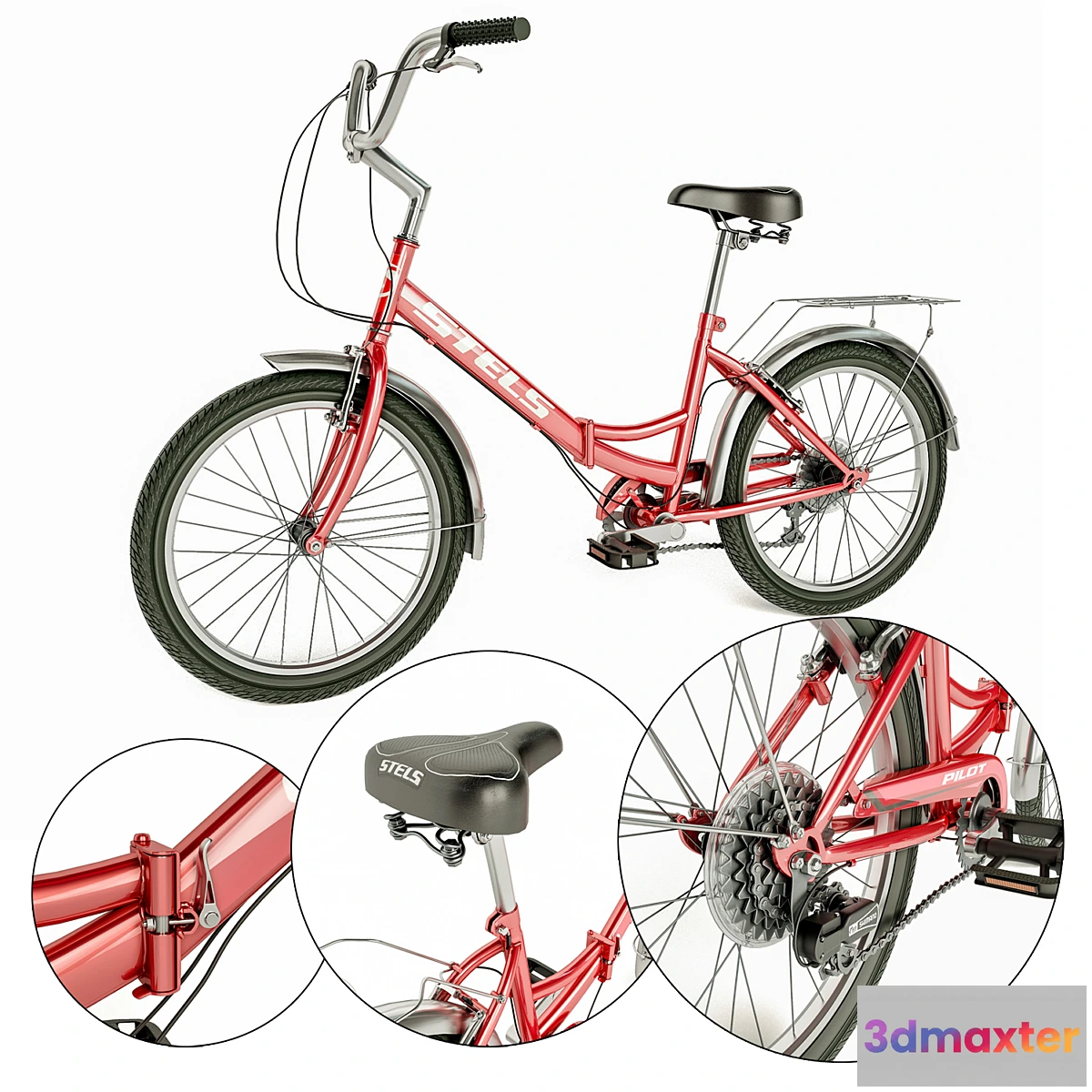 1454980 - Folding bike STELS Pilot 750 3D Max