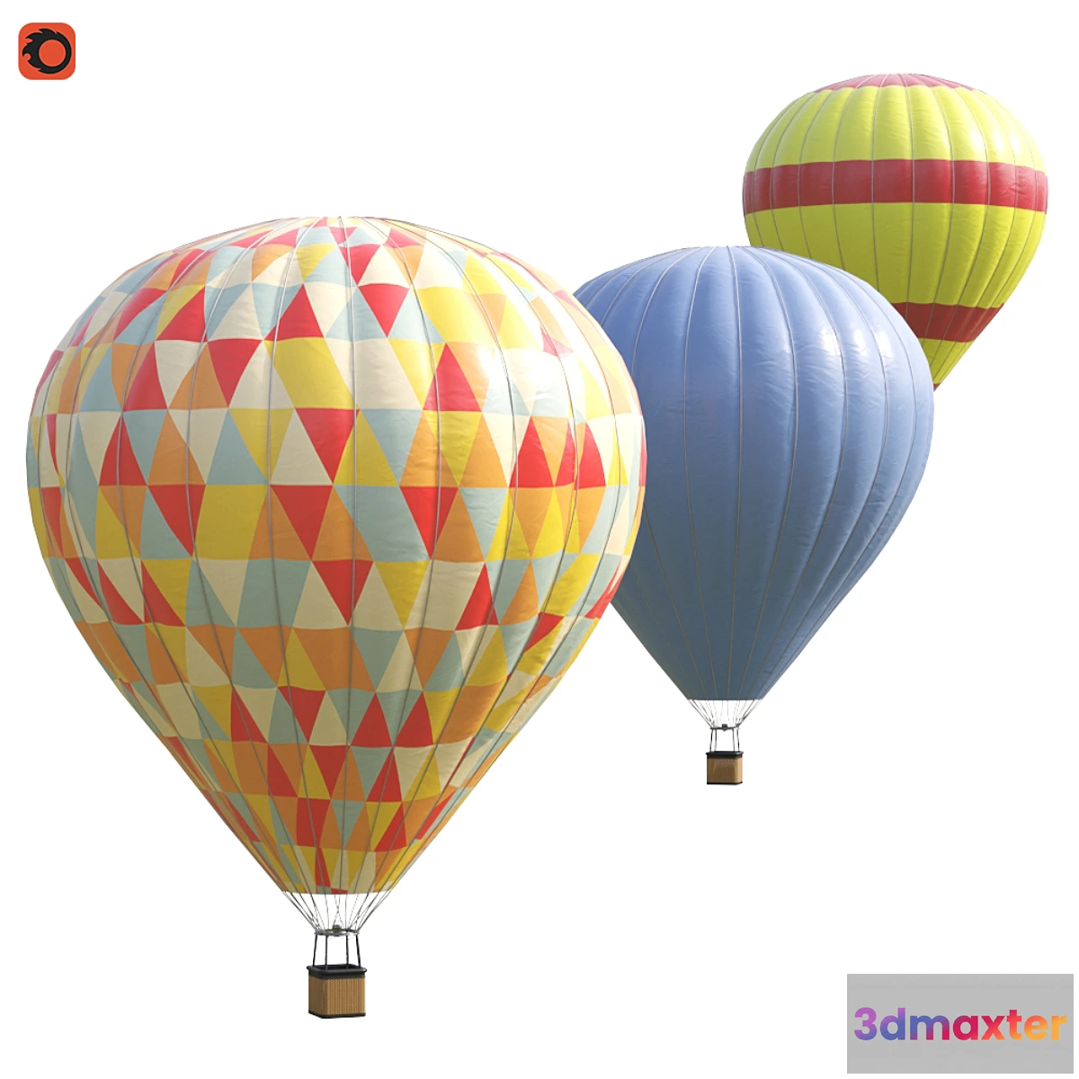 1462652 - Hot air balloon _ balloon 3D Max