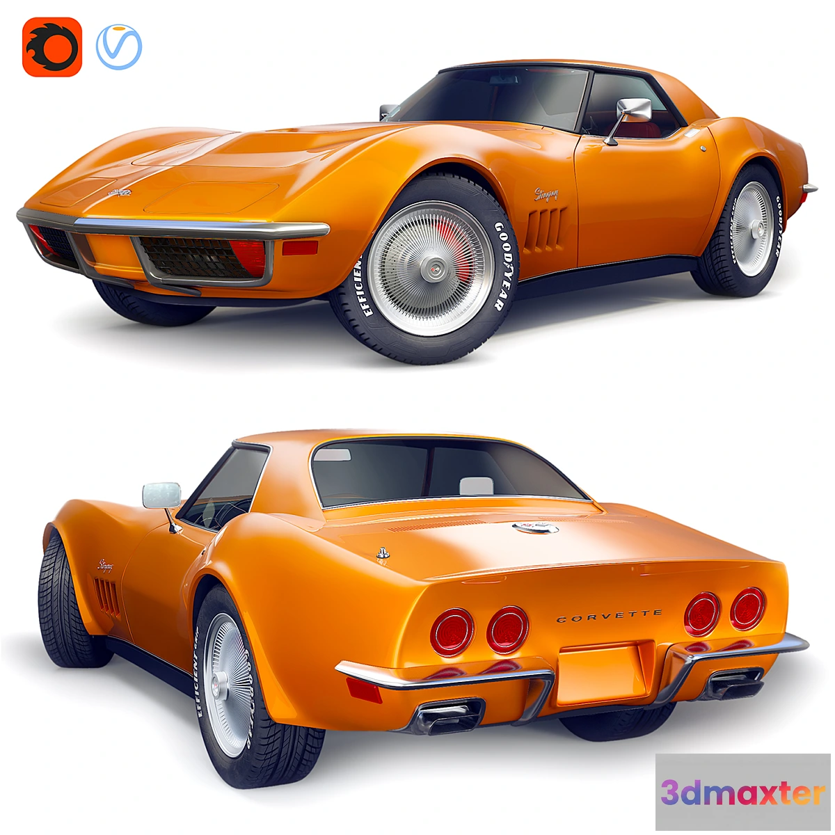 1463046 - Chevrolet 1968 Corvette Stingray 3D Max