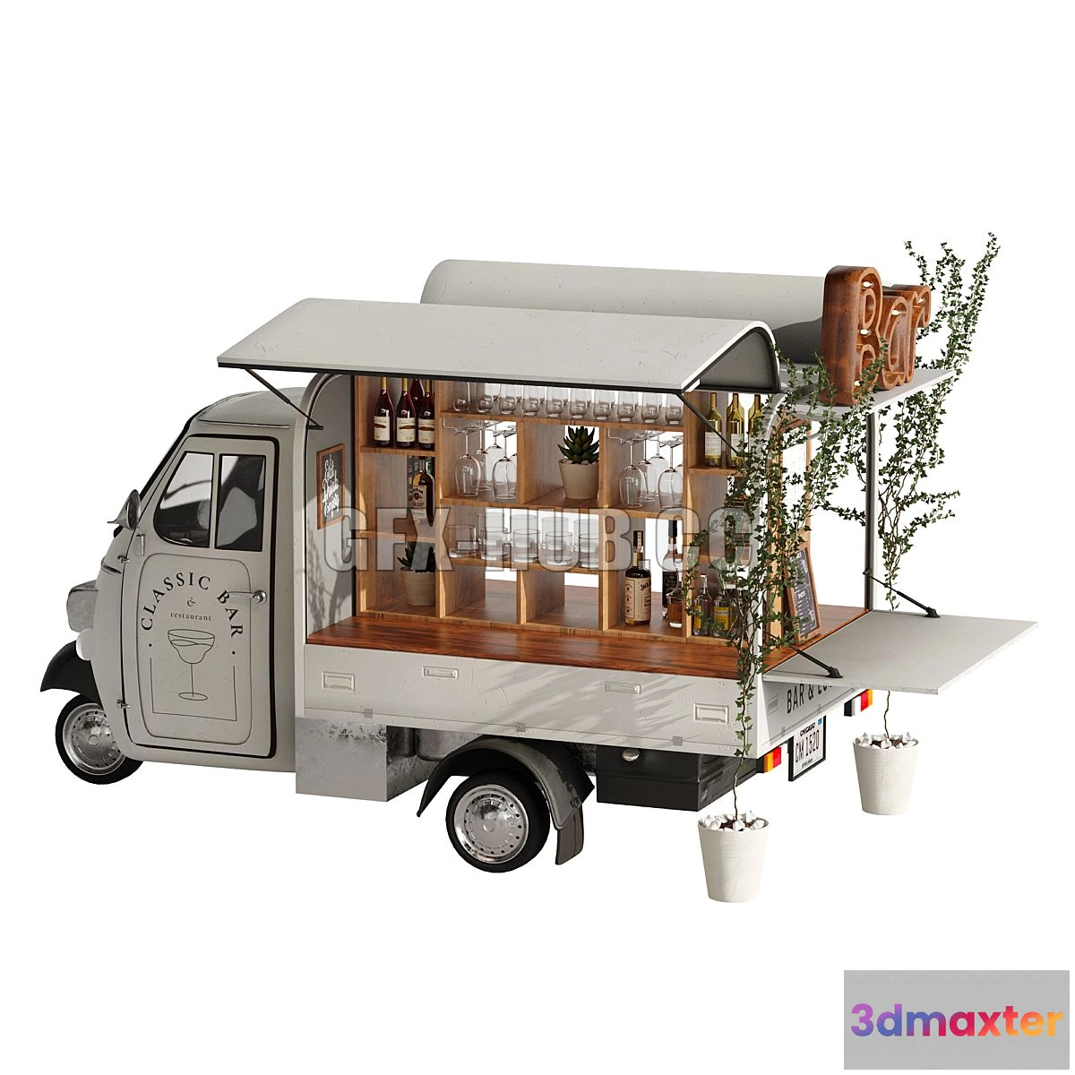1546829 - Foodtruck Bar set 6 3D Max