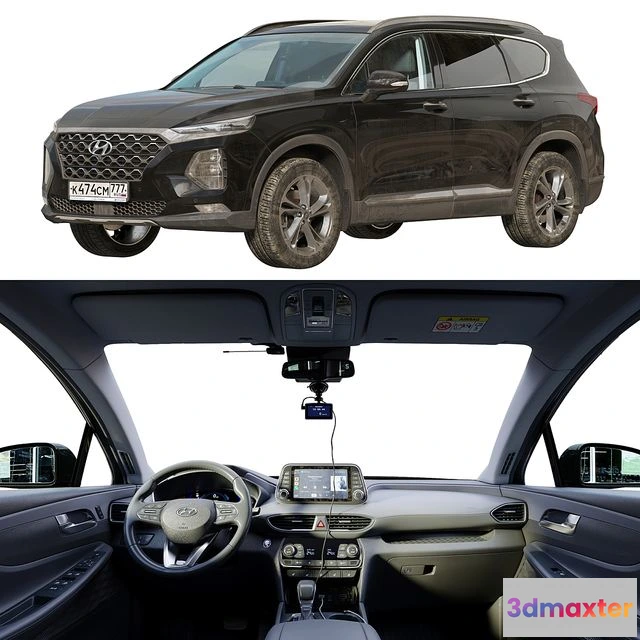 1551593 - Hyundai Santa Fe 2019 3D Max