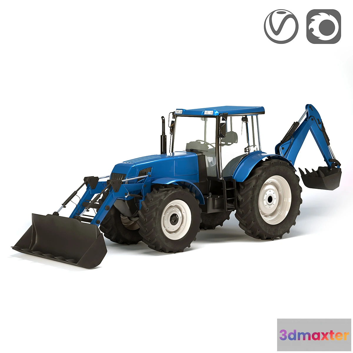 742483 - Tractor low _ middle _ high poly rigged - No.2