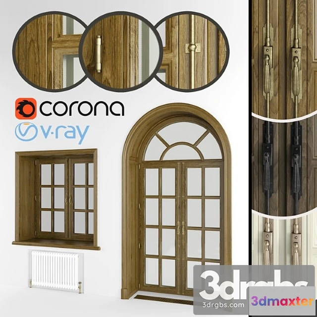 1008498 - Classic eurowindows and arched door 3 colors
