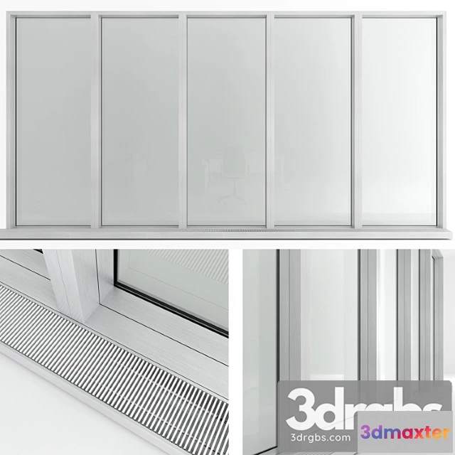 1008628 - Panoramic window in the floor with radiator