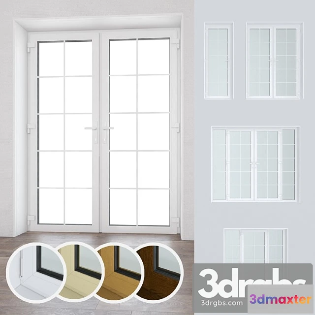 1008676 - Set of plastic windows and doors 15