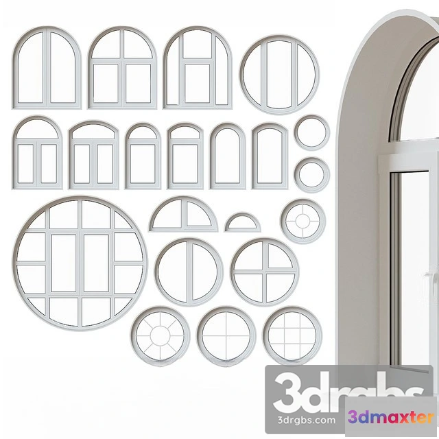 1008692 - Set Round Arched Windows