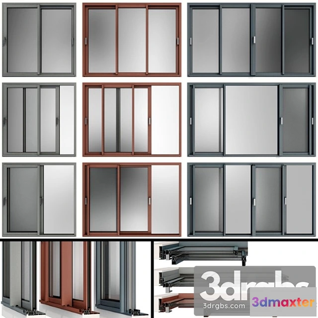 1008726 - Sliding stained glass aluminum windows 2