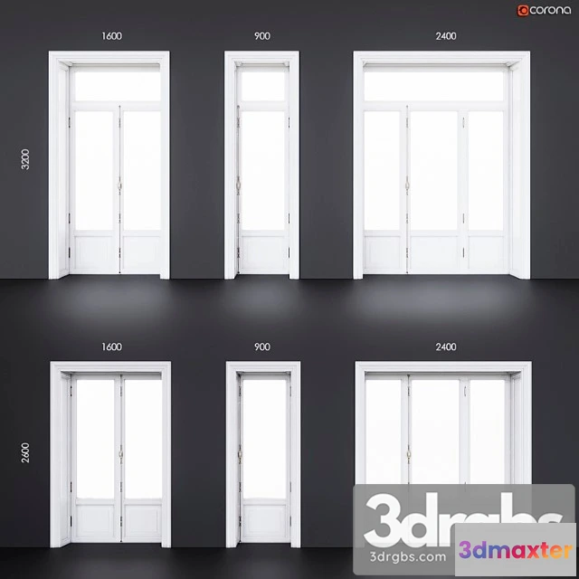 1008888 - Wooden classical balcony doors