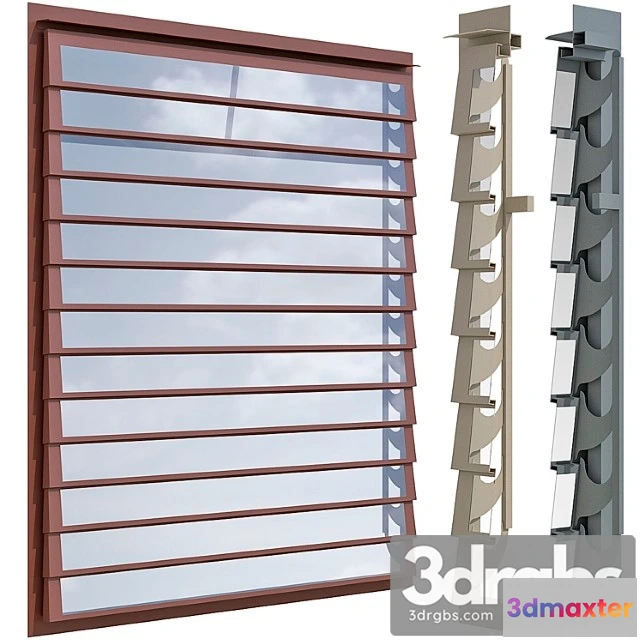 1058966 - Facade multi louvred ventilator smoke vent ventilation