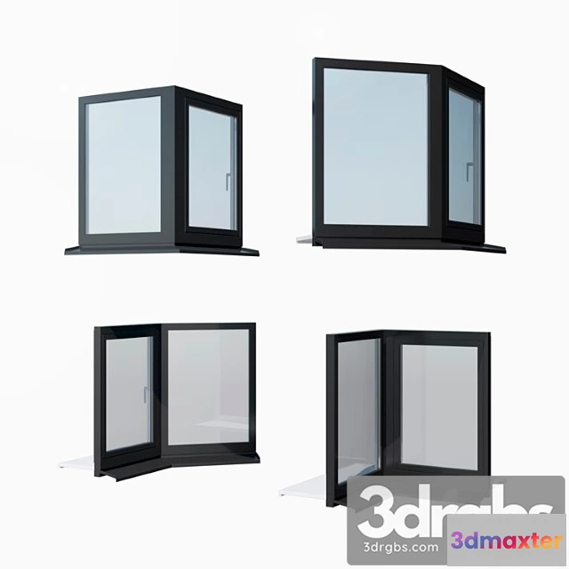 1059010 - Schuco aws 65 aluminum windows - set 3