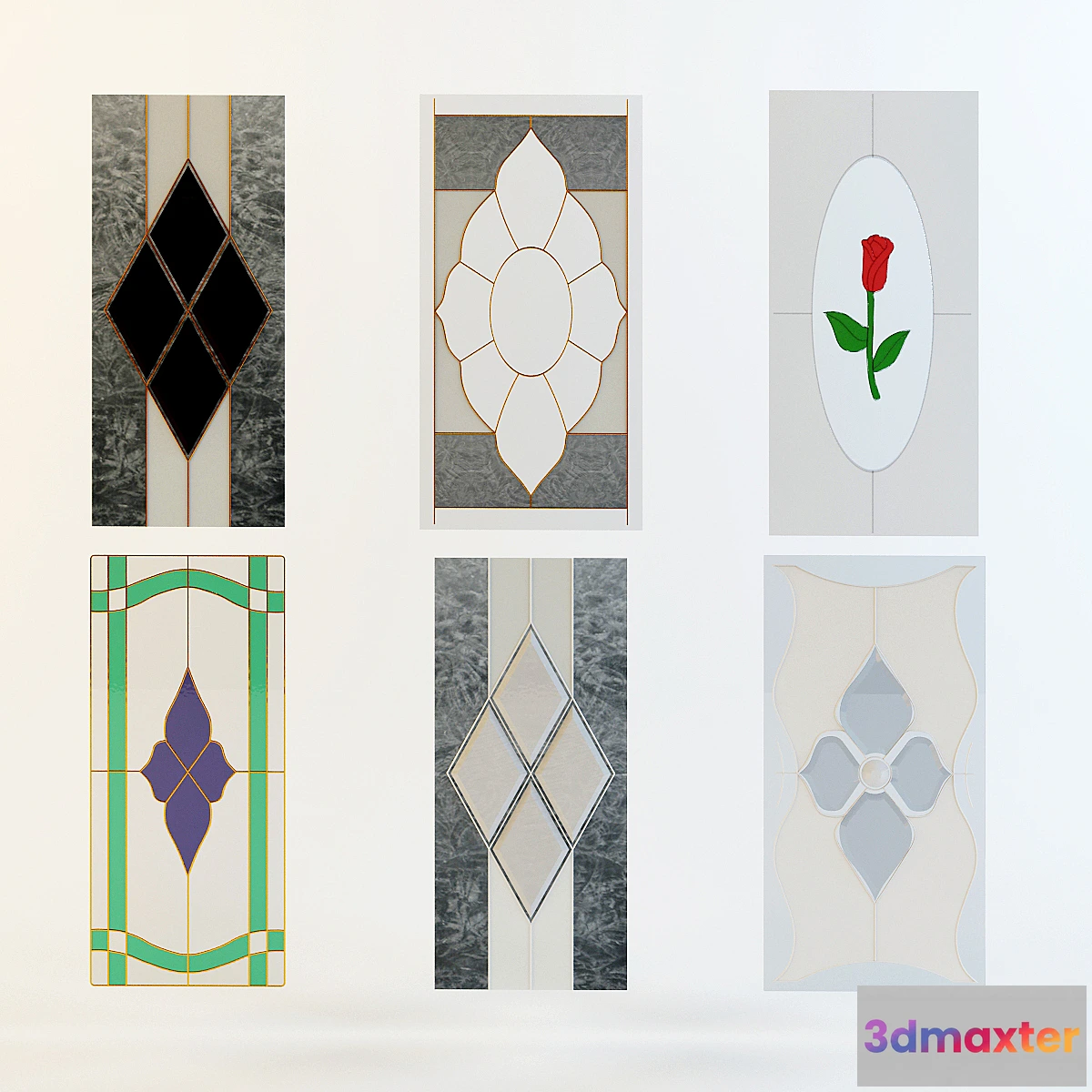 1274100 - Stained glass for facades 3D Max