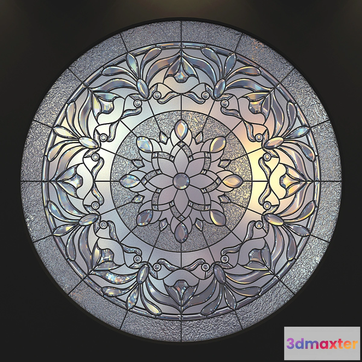 1275200 - Stained glass round 3D Max