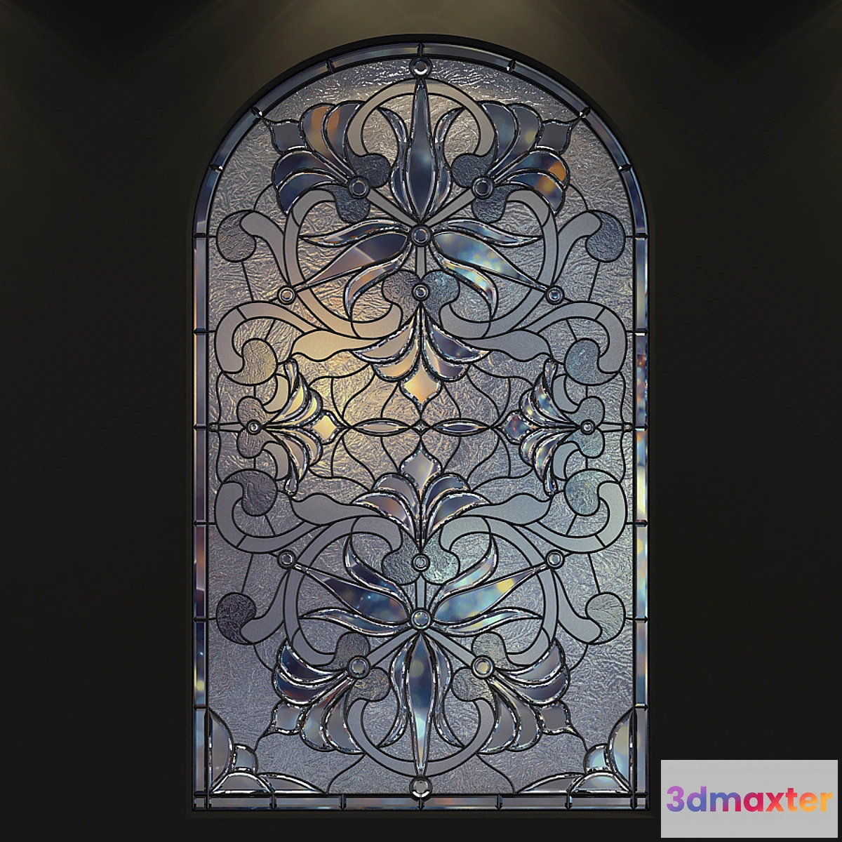 1290165 - Stained glass window with arch - No.2 3D Max