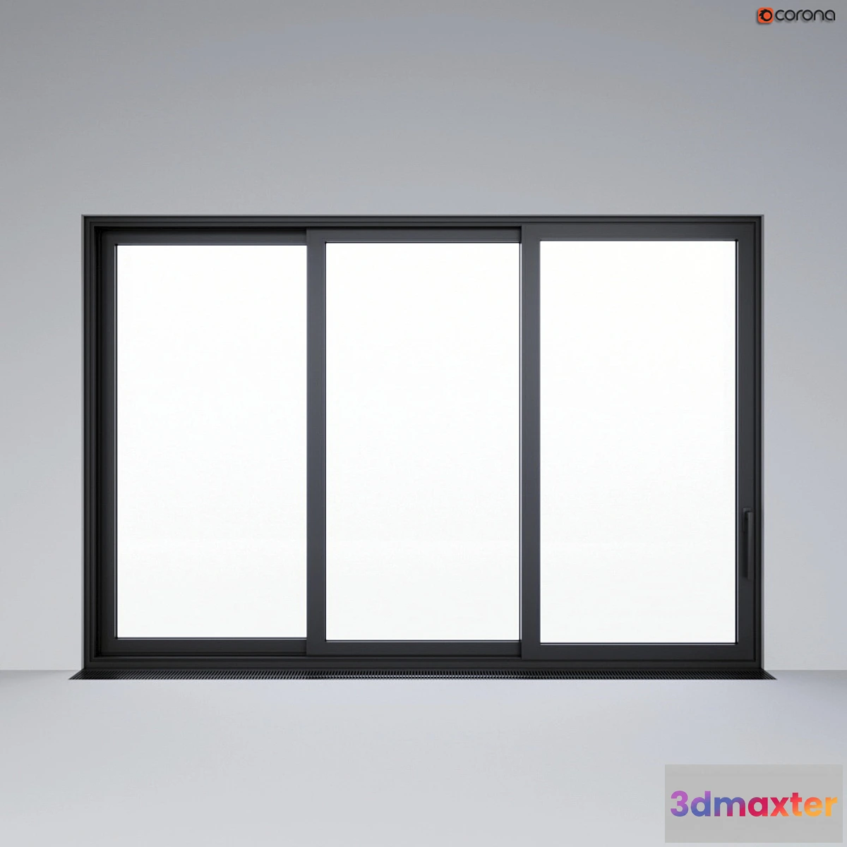 1308869 - Sliding aluminum window (door 3D Max