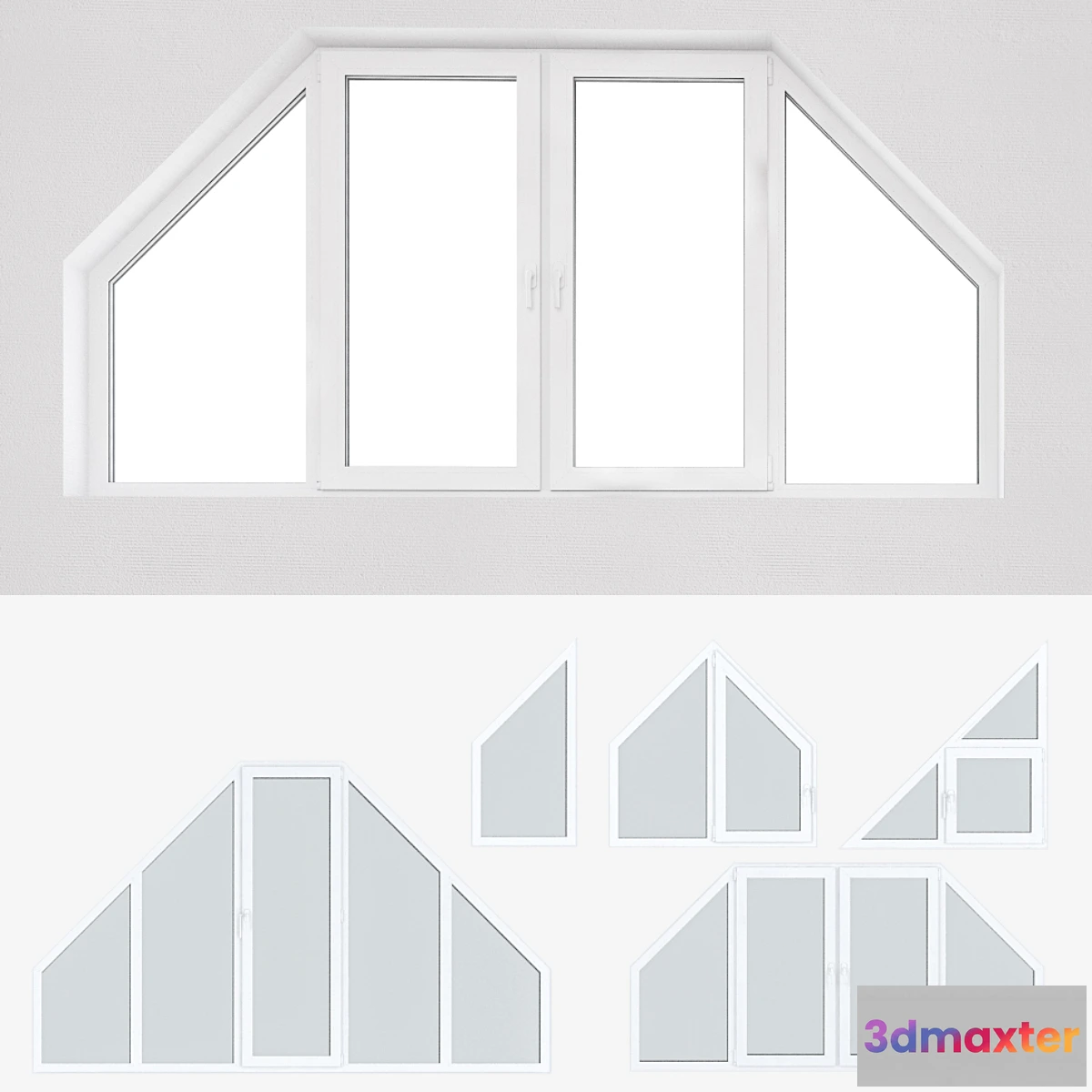 1319581 - A set of plastic windows 13 3D Max