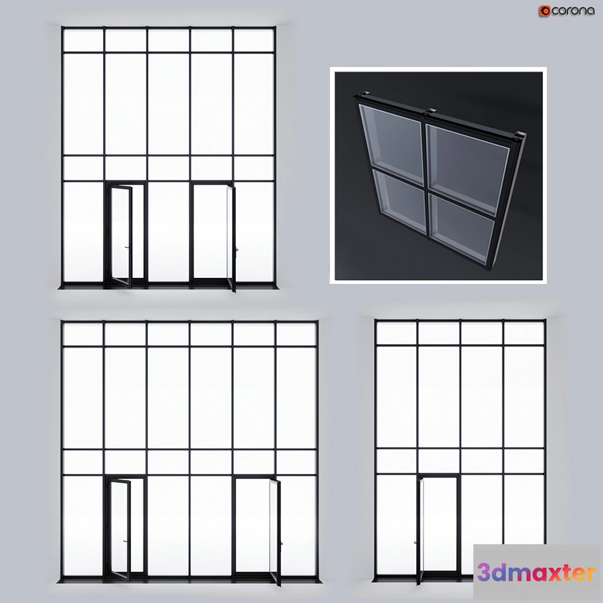 1333346 - Structural glazing 2 3D Max