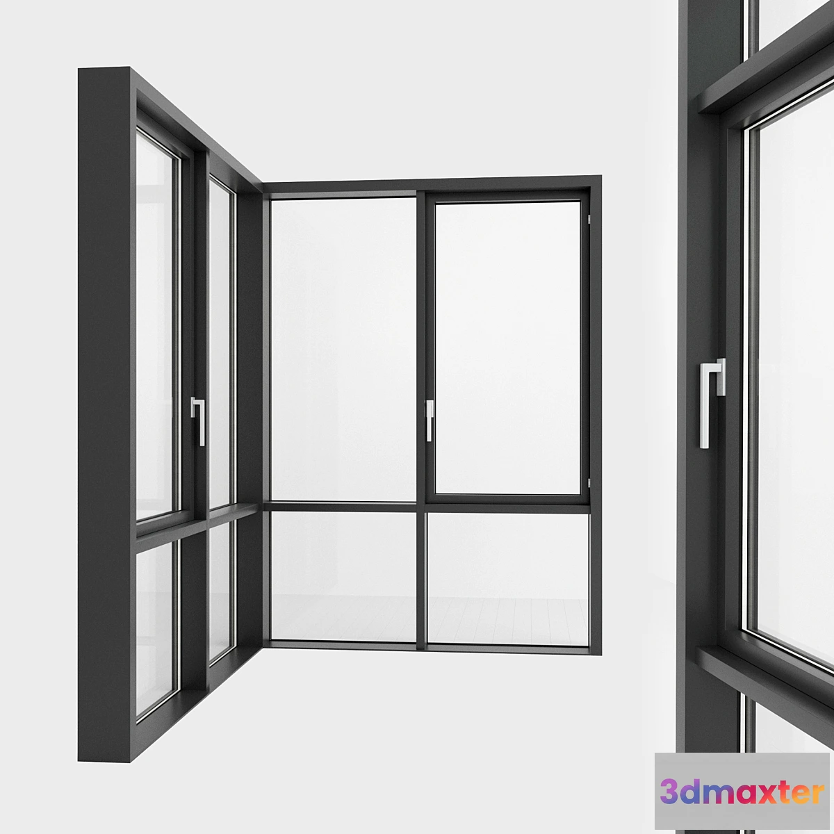 1333655 - Panoramic glazing. Stained glass. 90 3D Max