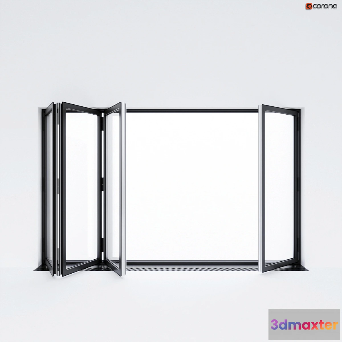 1335695 - Sliding aluminum window accordion (door) - No.2 3D Max