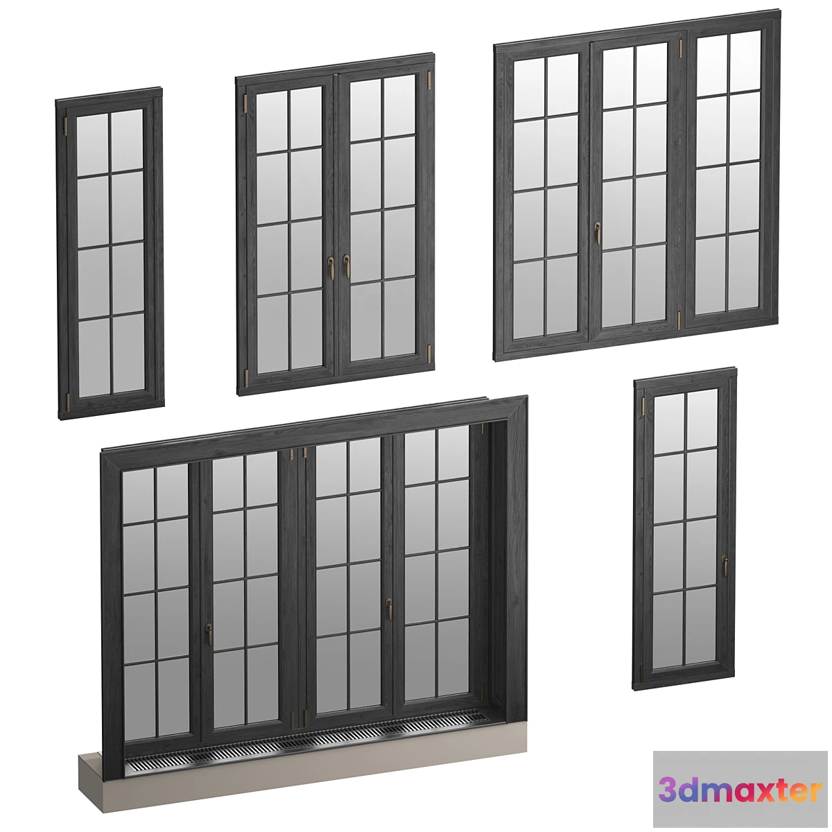 1335758 - Collection of classic windows. 5 models - No.2 3D Max