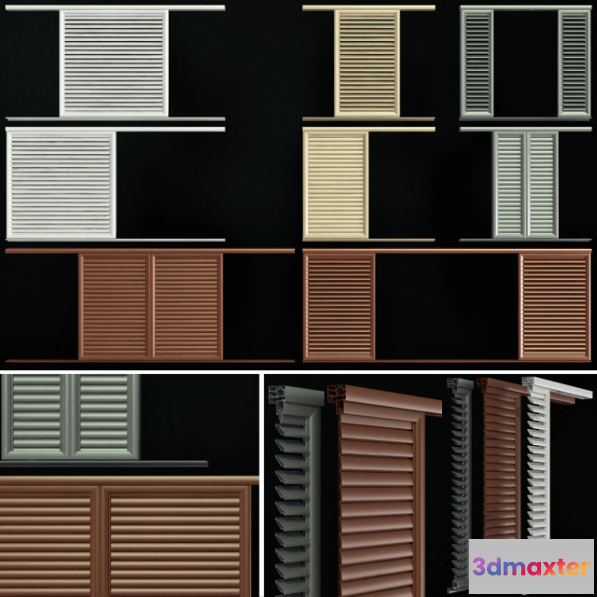 1350391 - Louvre screens for windows and doors - No.2 3D Max