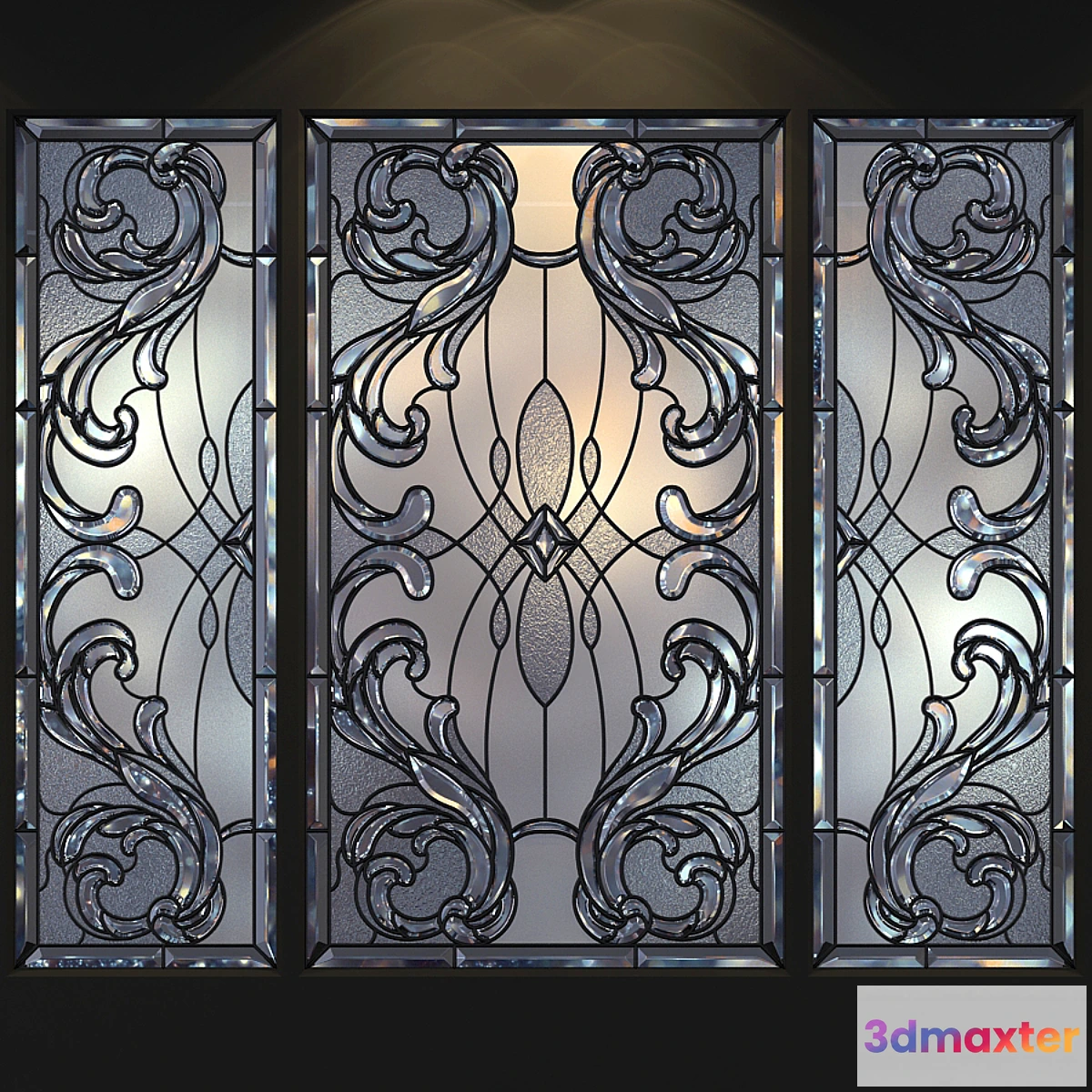 1352743 - A set of stained glass. 3D Max