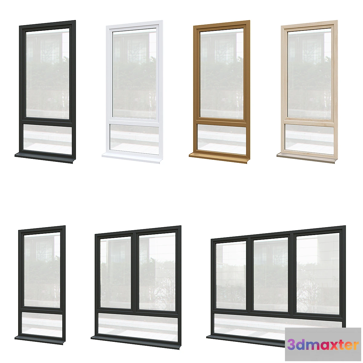 1397226 - Exterior windows (optimized) v.02 3D Max