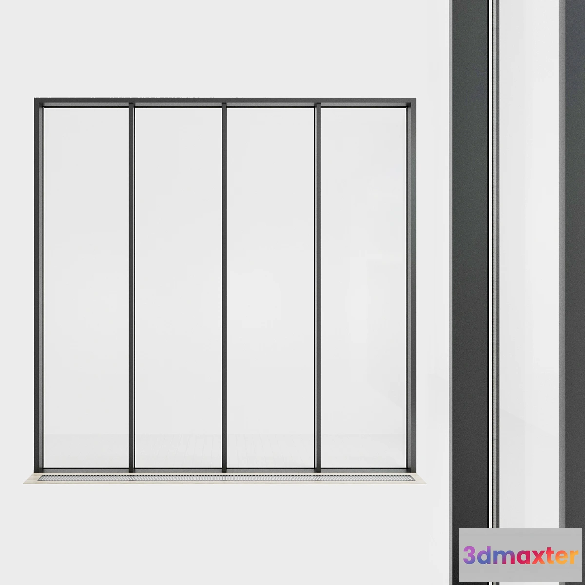 1398678 - Panoramic glazing. Stained glass window. 35 3D Max