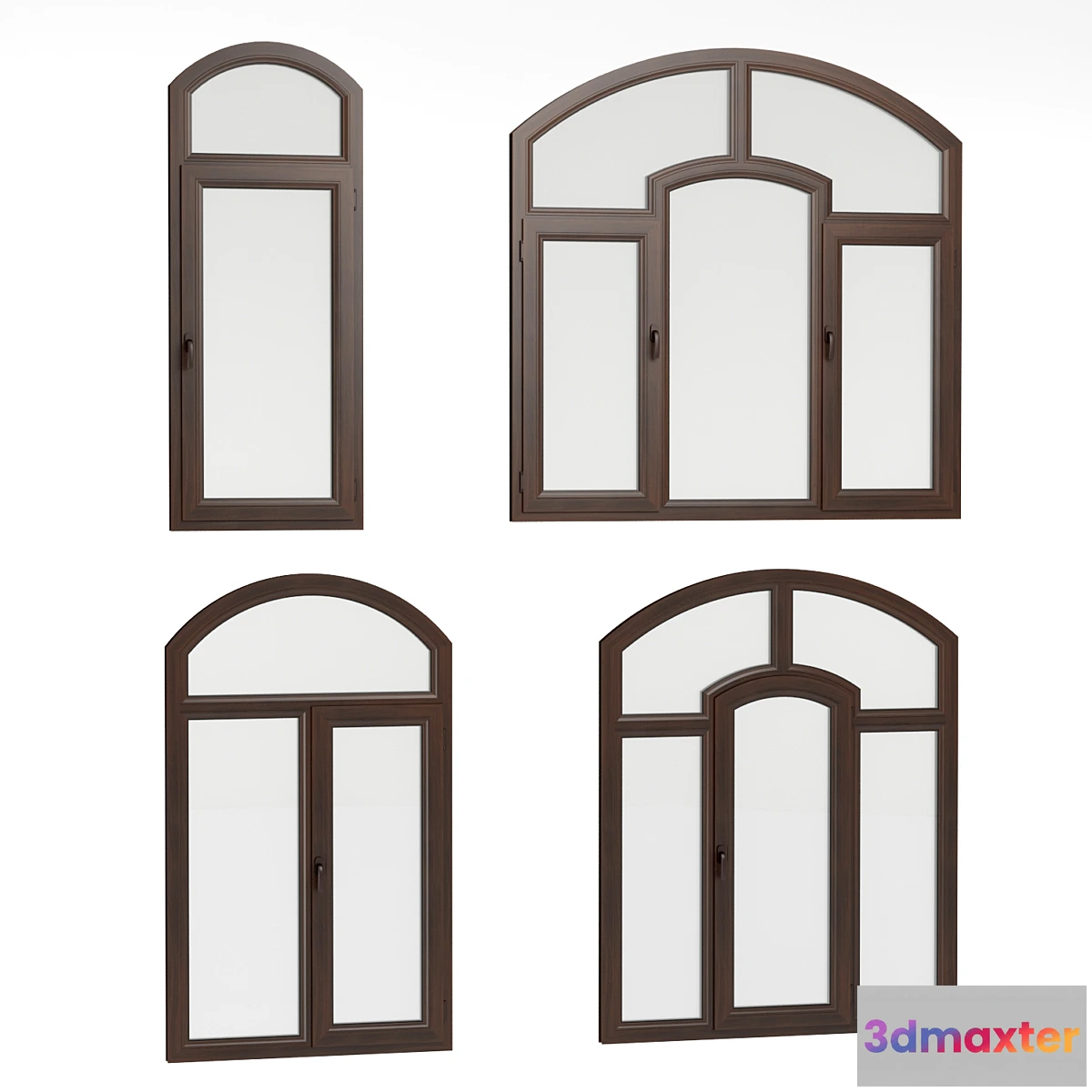 1407354 - Semi-arched plastic windows 3D Max