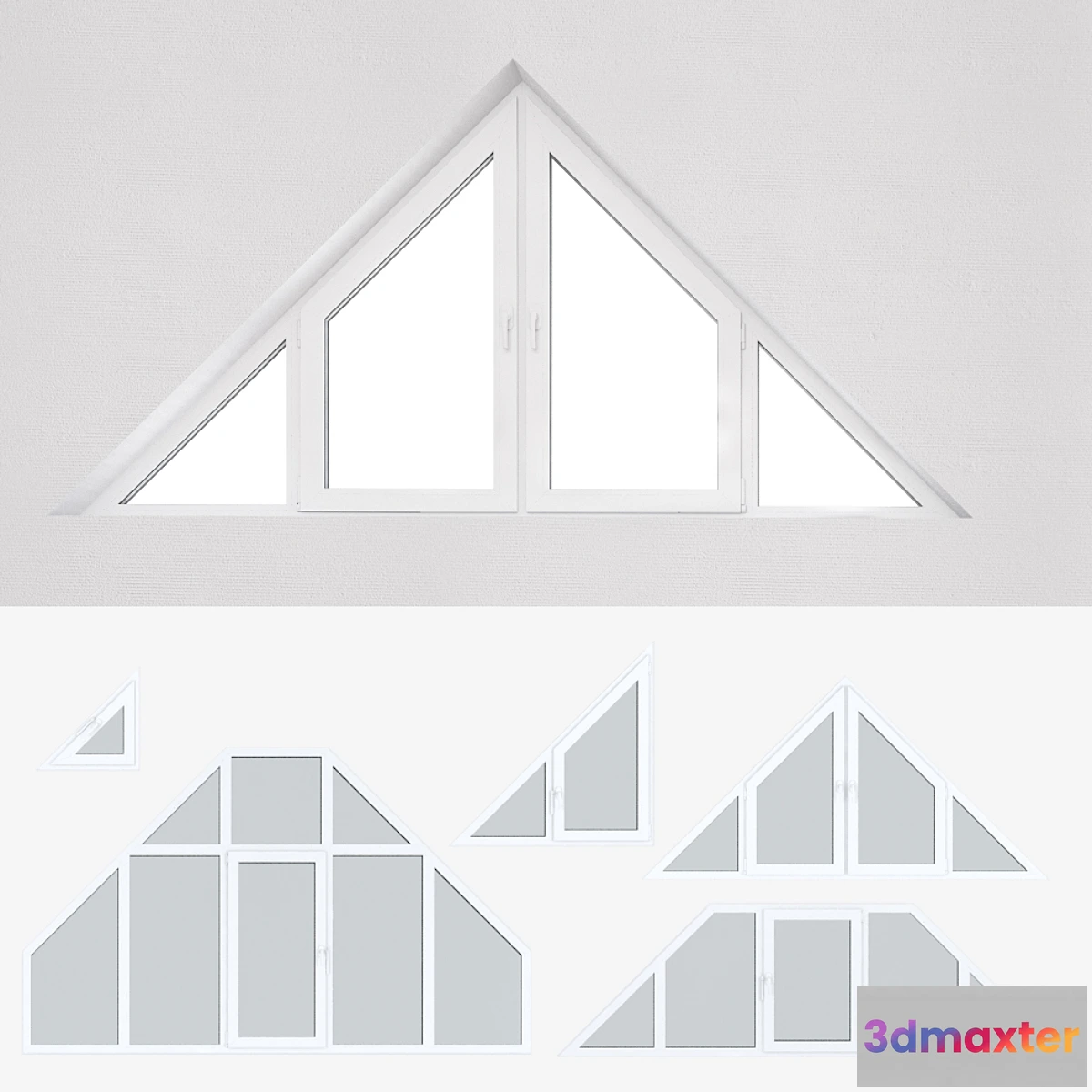 1407646 - A set of plastic windows 12 3D Max