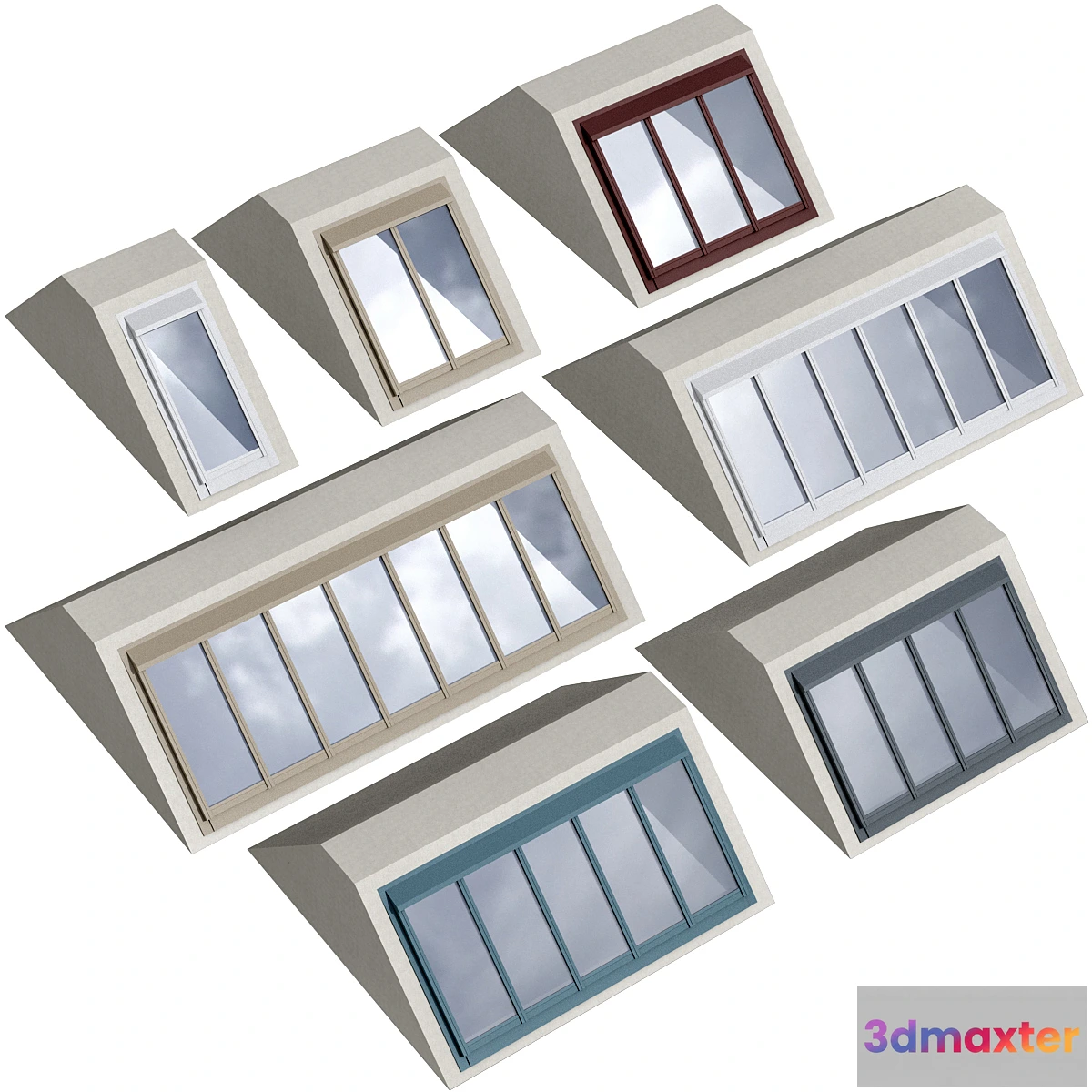 1416168 - Modular roof window dormer skylight rooflight 3D Max