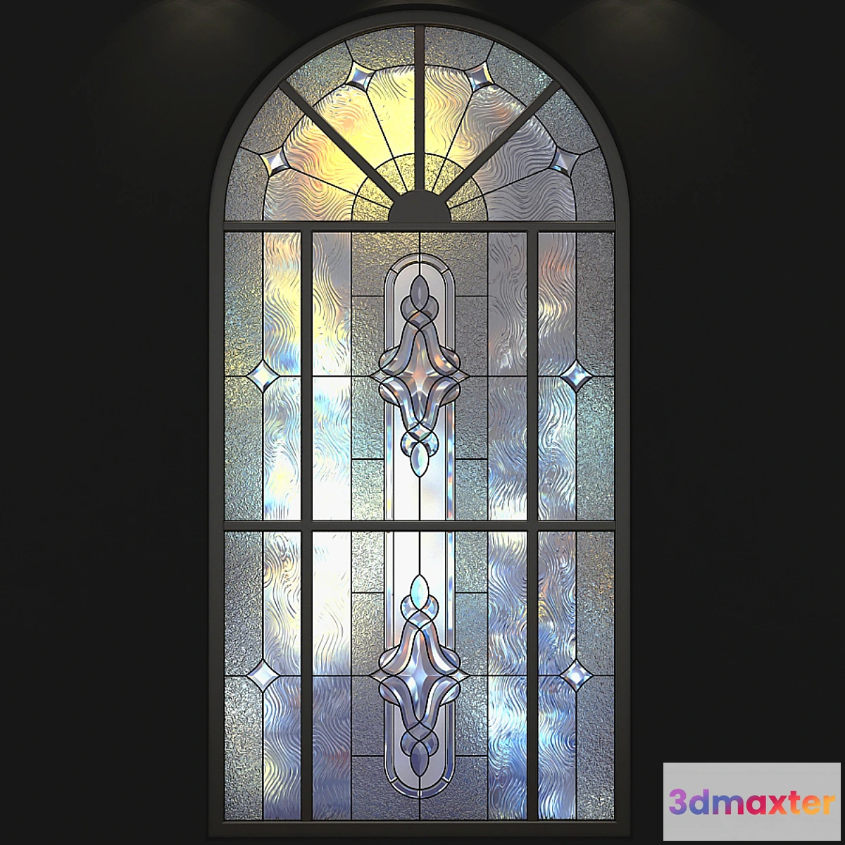 1416342 - Stained-glass window with an arch 3D Max