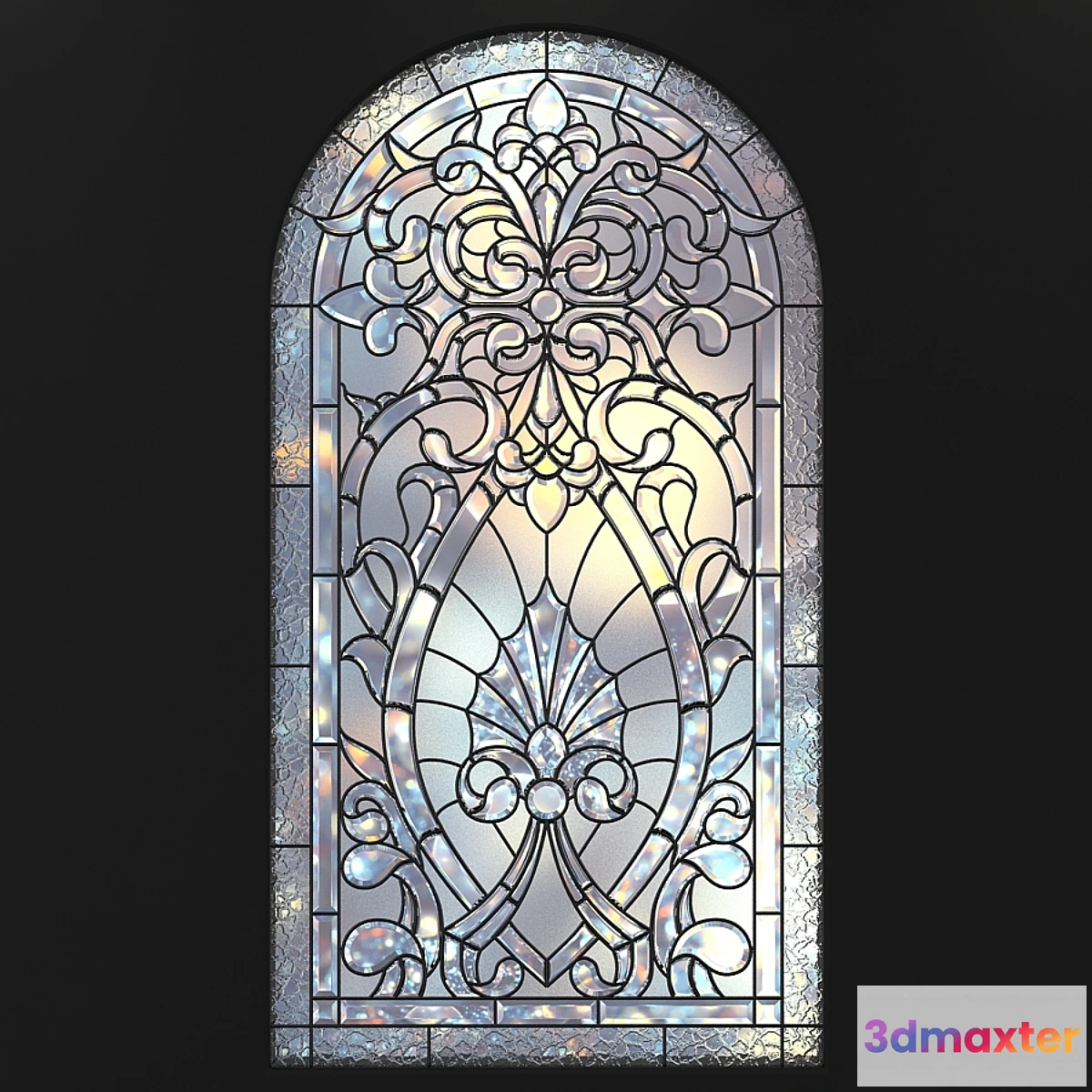 1419652 - Stained glass for windows with arch 3D Max